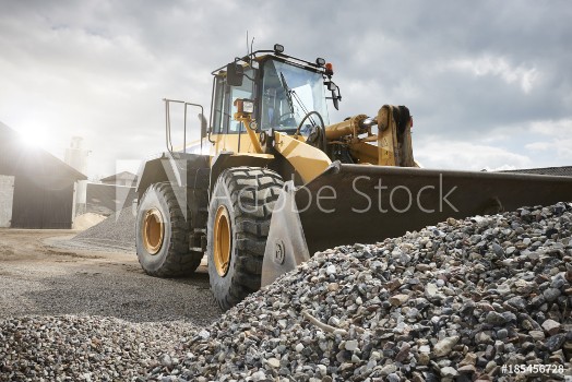 Picture of Excavator moving sand